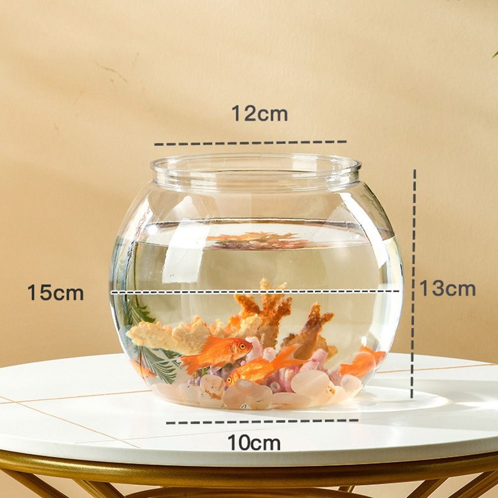 Aquarium Fish Live - Home Decor Clear Transparent Round Fish