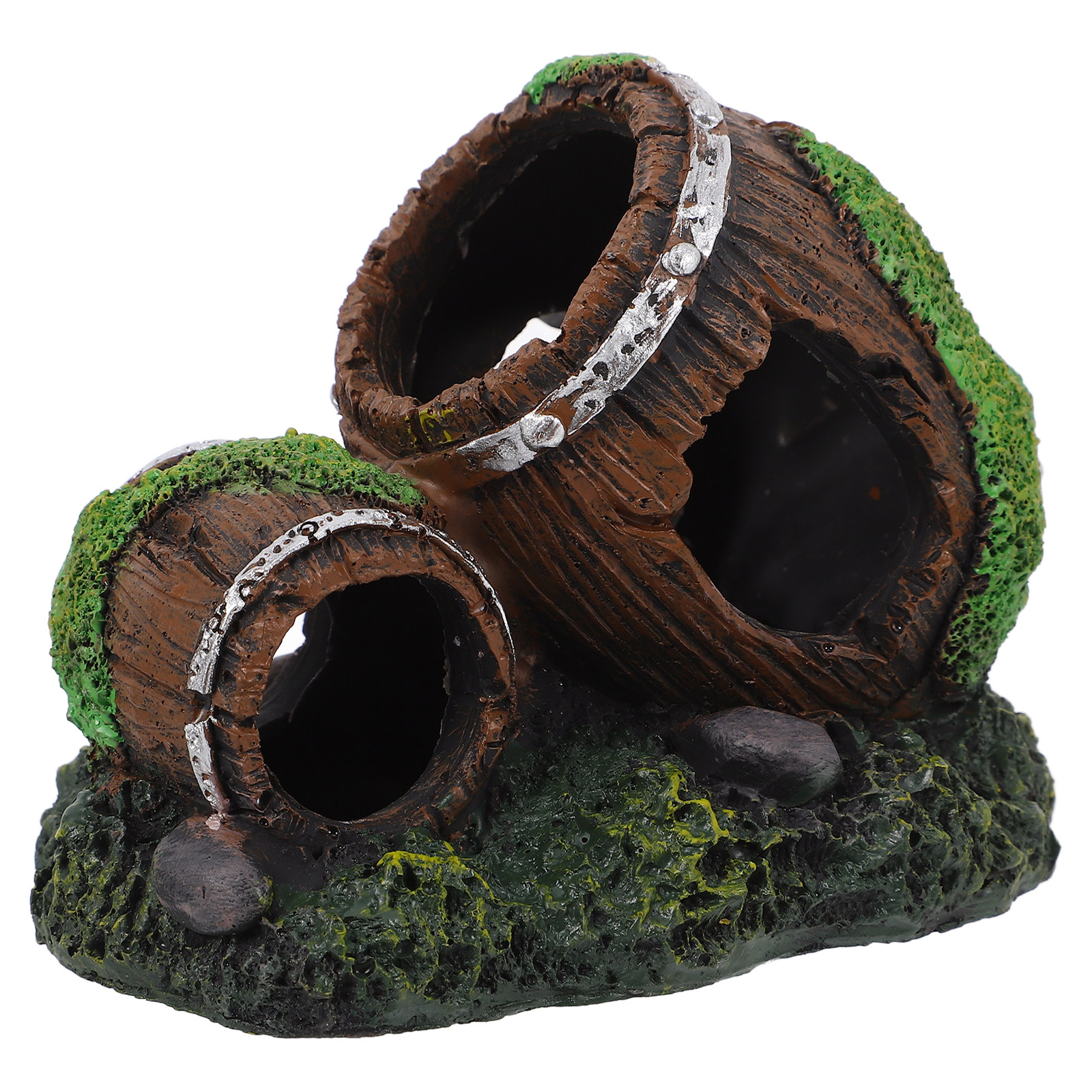 Aquarium Fish Hiding Spot - Simulation Wine Barrel Resin Aquarium Decor