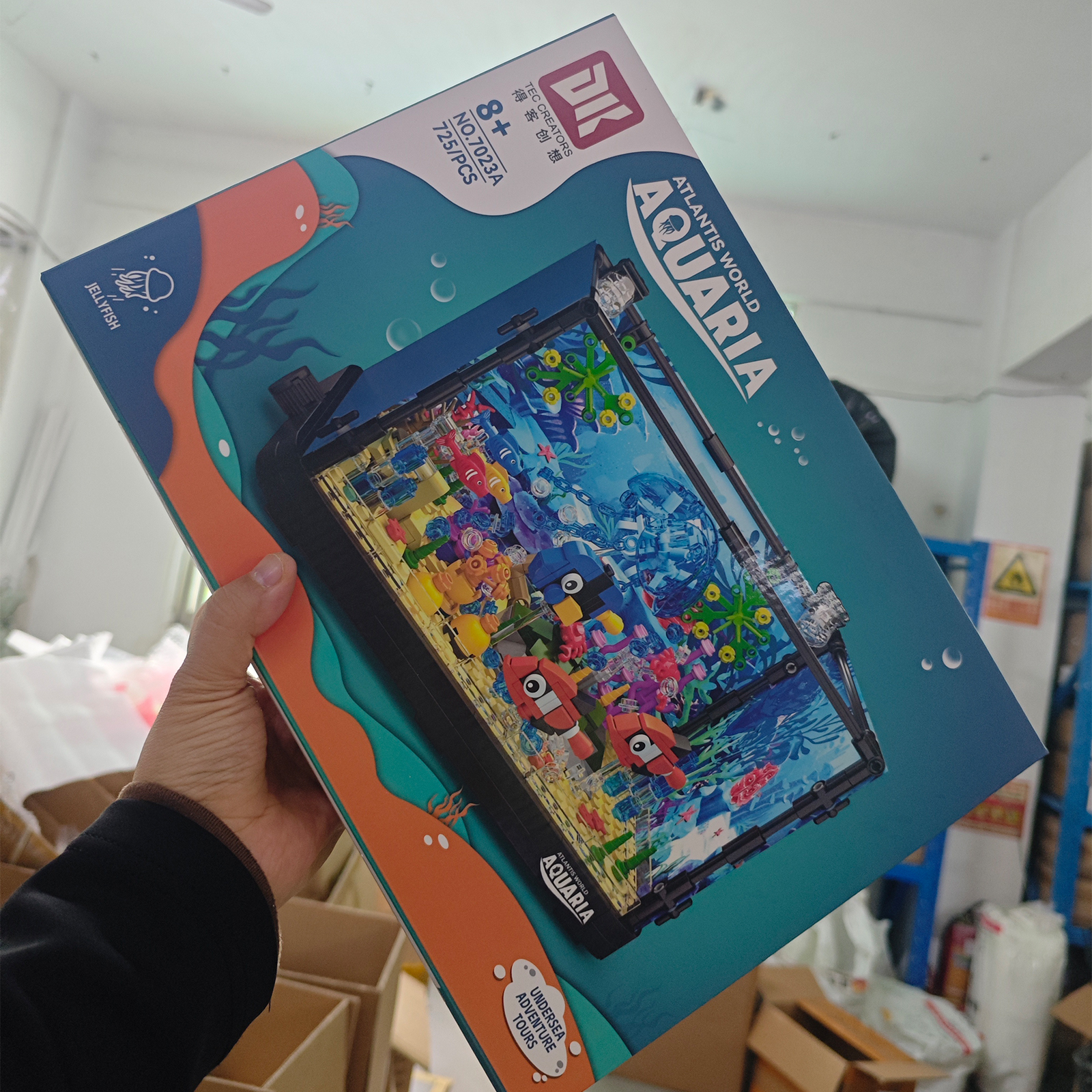 Aquarium Fish Lego - DK7023 Idea Light Fish Tank 725PCS