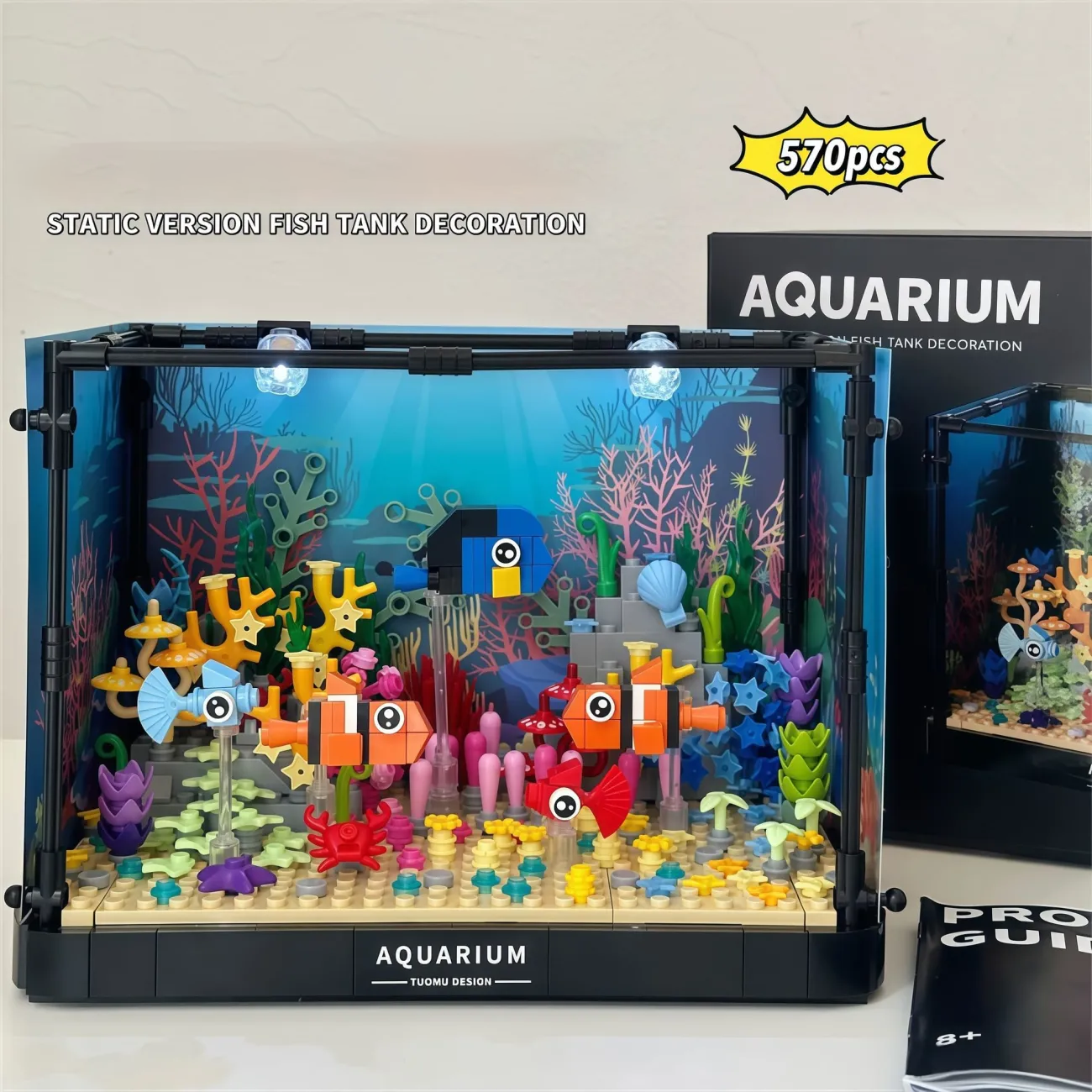 Aquarium Fish Lego - City MOC 568pcs Clownfish Coral Fish