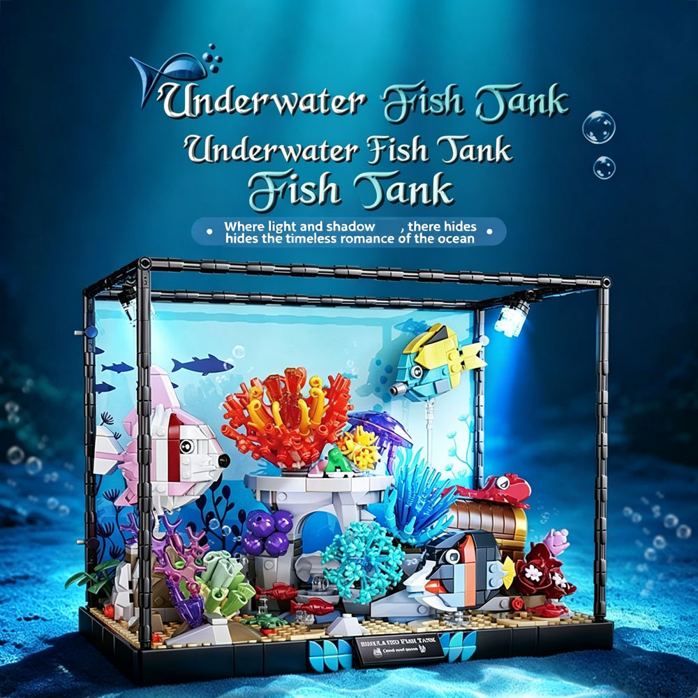 Aquarium Fish Lego - Ocean World Fish Tank Marine Life