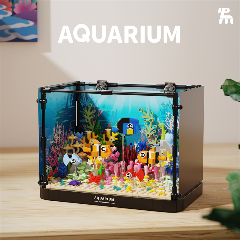 Aquarium Fish Lego - Aquarium building blocks fish tank underwater