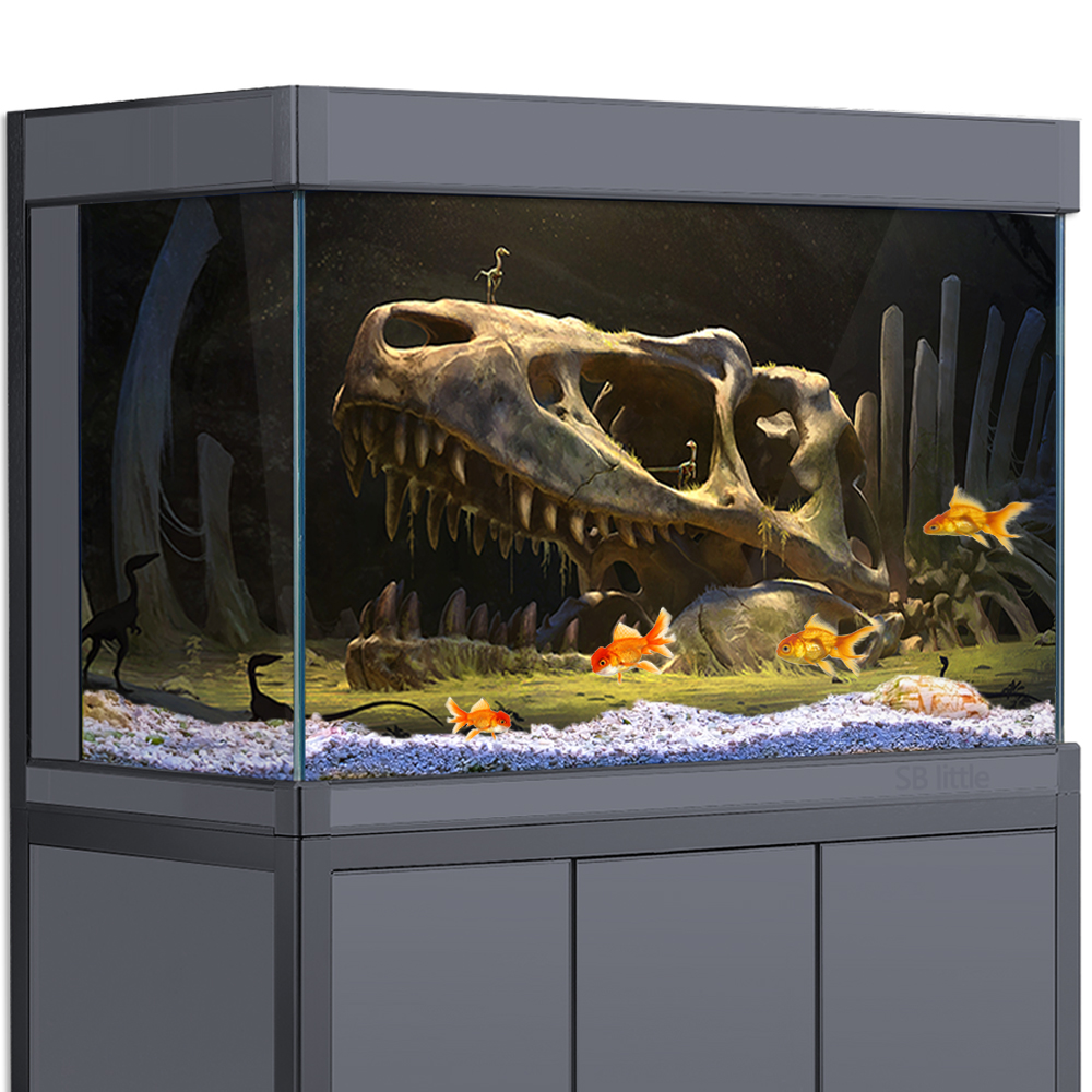 Aquarium Fish Wallpaper Hd - Reptile Habitat Background Dinosaur Bones Desert
