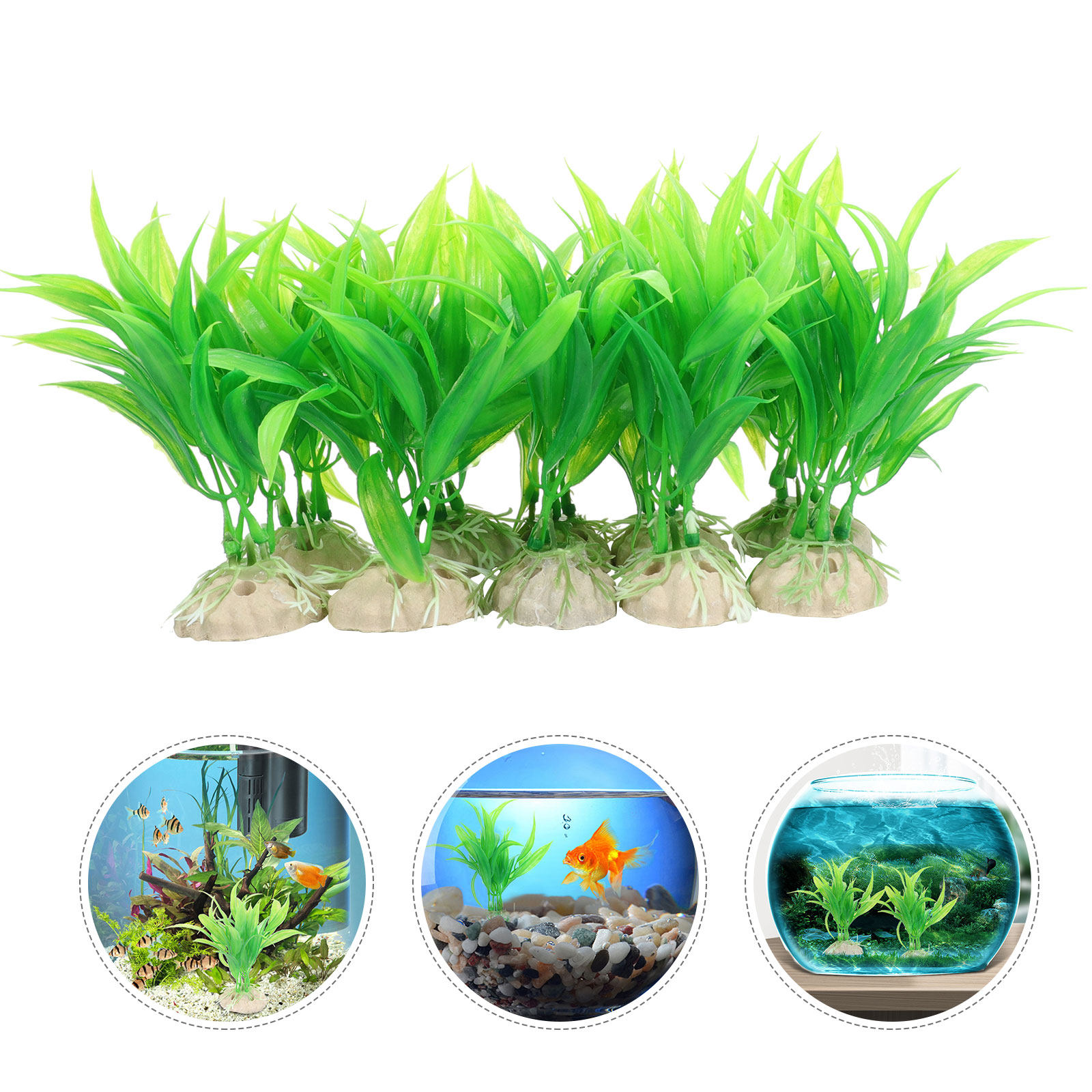 10Pcs Lifelike Resin Grass Aqu - Aquarium Fish Hiding Spot ulasan dan harga