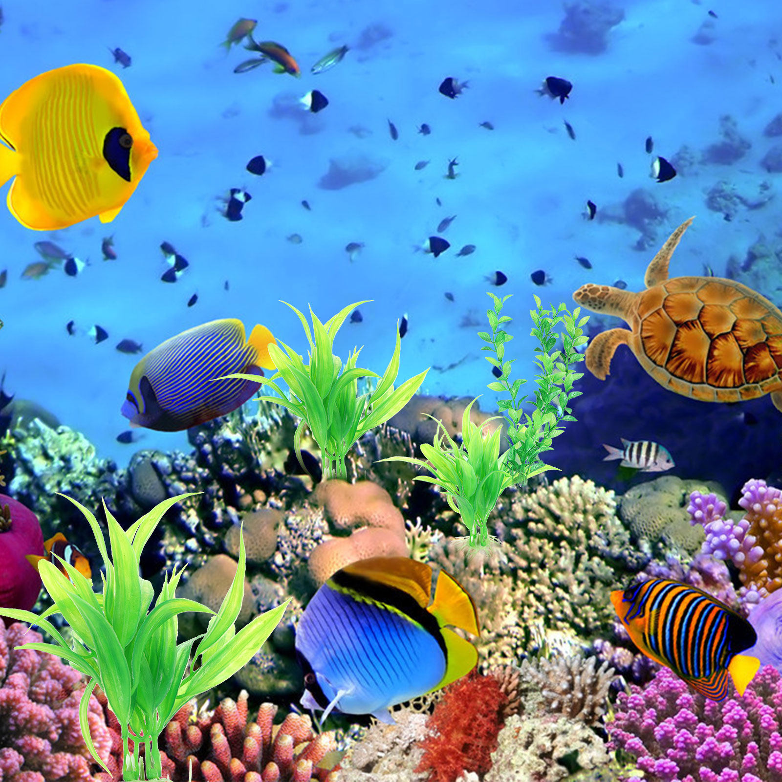 10Pcs Lifelike Resin Grass Aqu - Aquarium Fish Hiding Spot ulasan dan harga