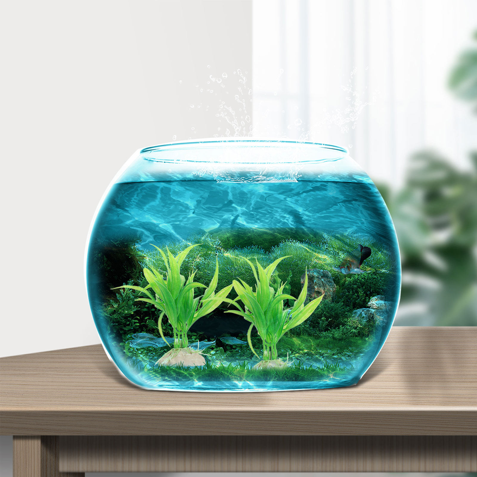 10Pcs Lifelike Resin Grass Aqu - Aquarium Fish Hiding Spot ulasan dan harga