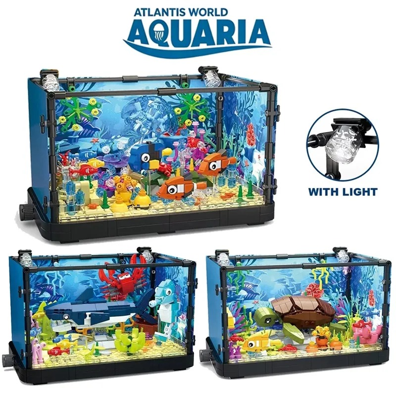 4 Types Creative Fish Tank Bui - Aquarium Fish Lego ulasan dan harga