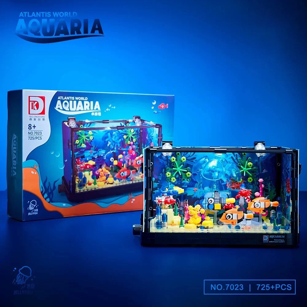 725pcs Fish Tank Building Bloc - Aquarium Fish Lego ulasan dan harga