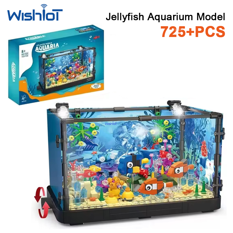 725pcs Fish Tank Building Bloc - Aquarium Fish Lego ulasan dan harga