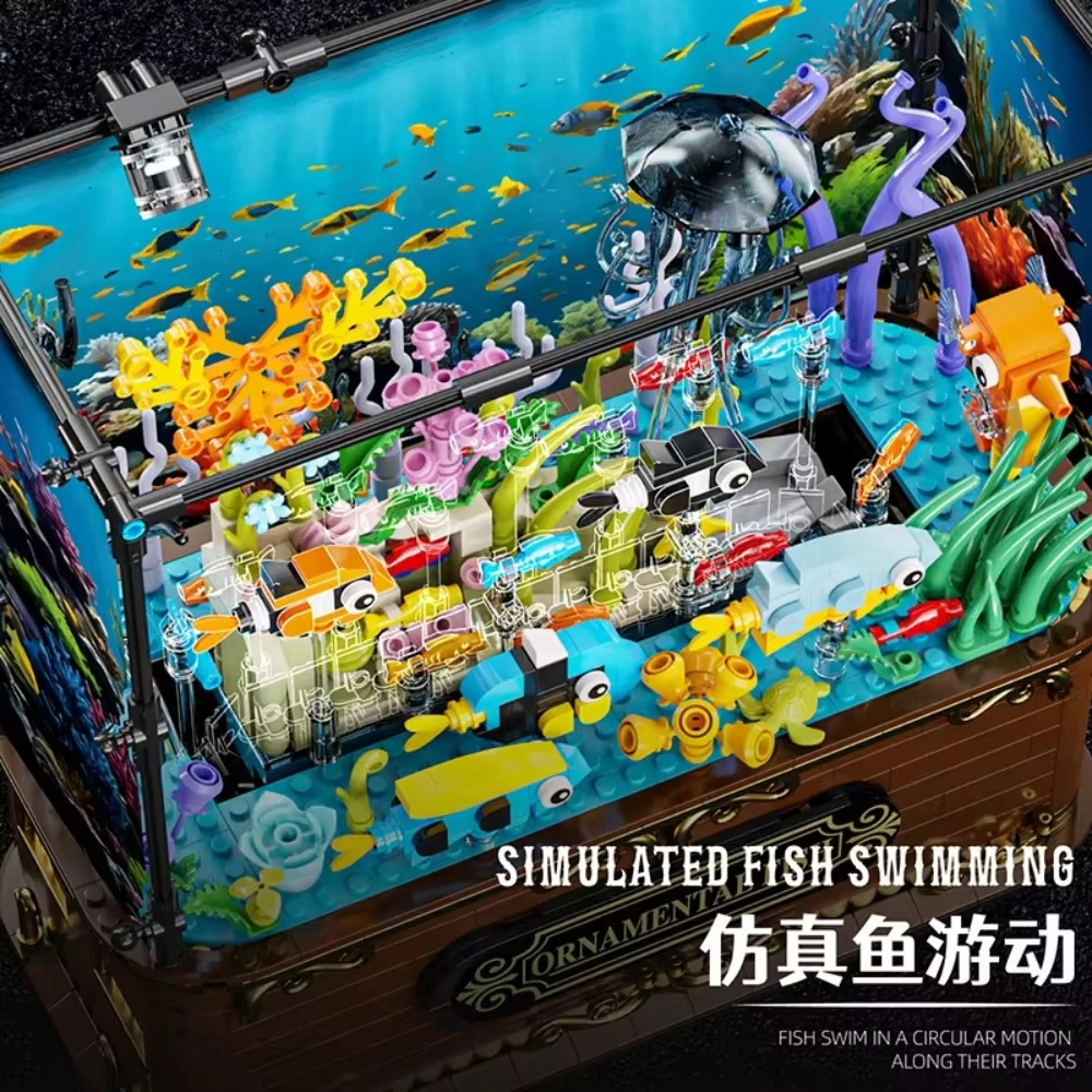 1599PCS Aquarium Building Set  - Aquarium Fish Lego ulasan dan harga