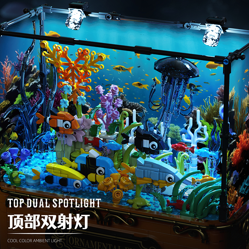 LED Light Aquarium Fish Tank B - Aquarium Fish Lego ulasan dan harga