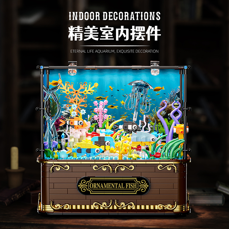 LED Light Aquarium Fish Tank B - Aquarium Fish Lego ulasan dan harga