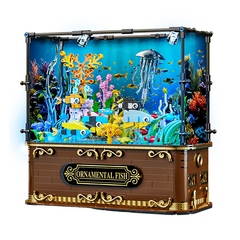 LED Light Aquarium Fish Tank B - Aquarium Fish Lego ulasan dan harga