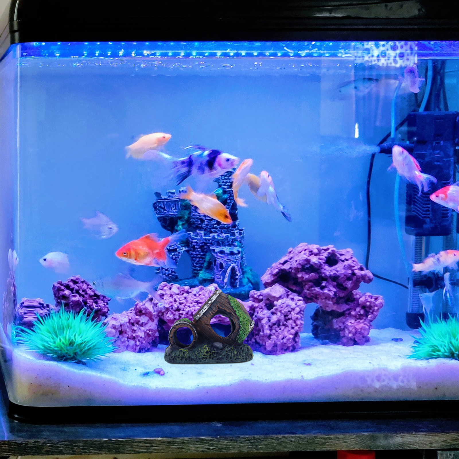 Simulation Wine Barrel Resin A - Aquarium Fish Hiding Spot ulasan dan harga