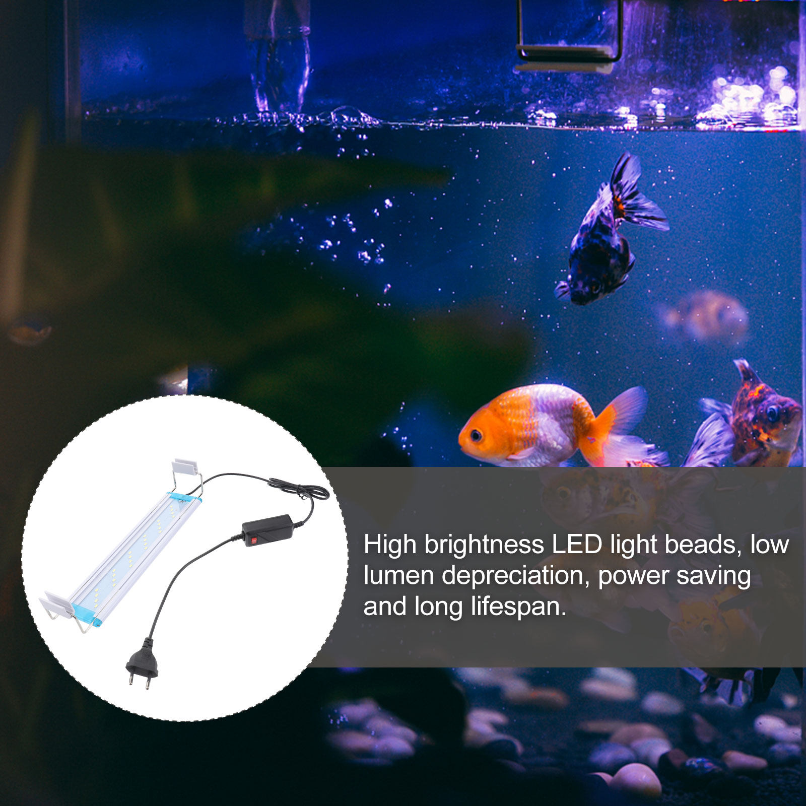 1Pcs Ultra-Thin Fish Tank LED  - Aquarium Fish Long ulasan dan harga