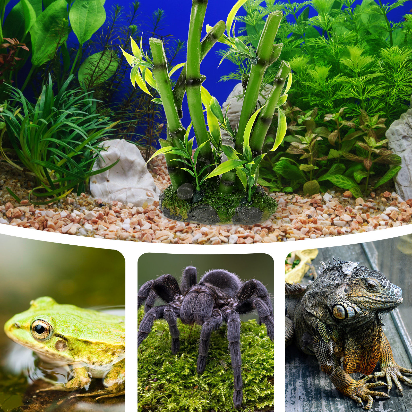 Simulated Bamboo Ornament Life - Aquarium Fish Hiding Spot ulasan dan harga