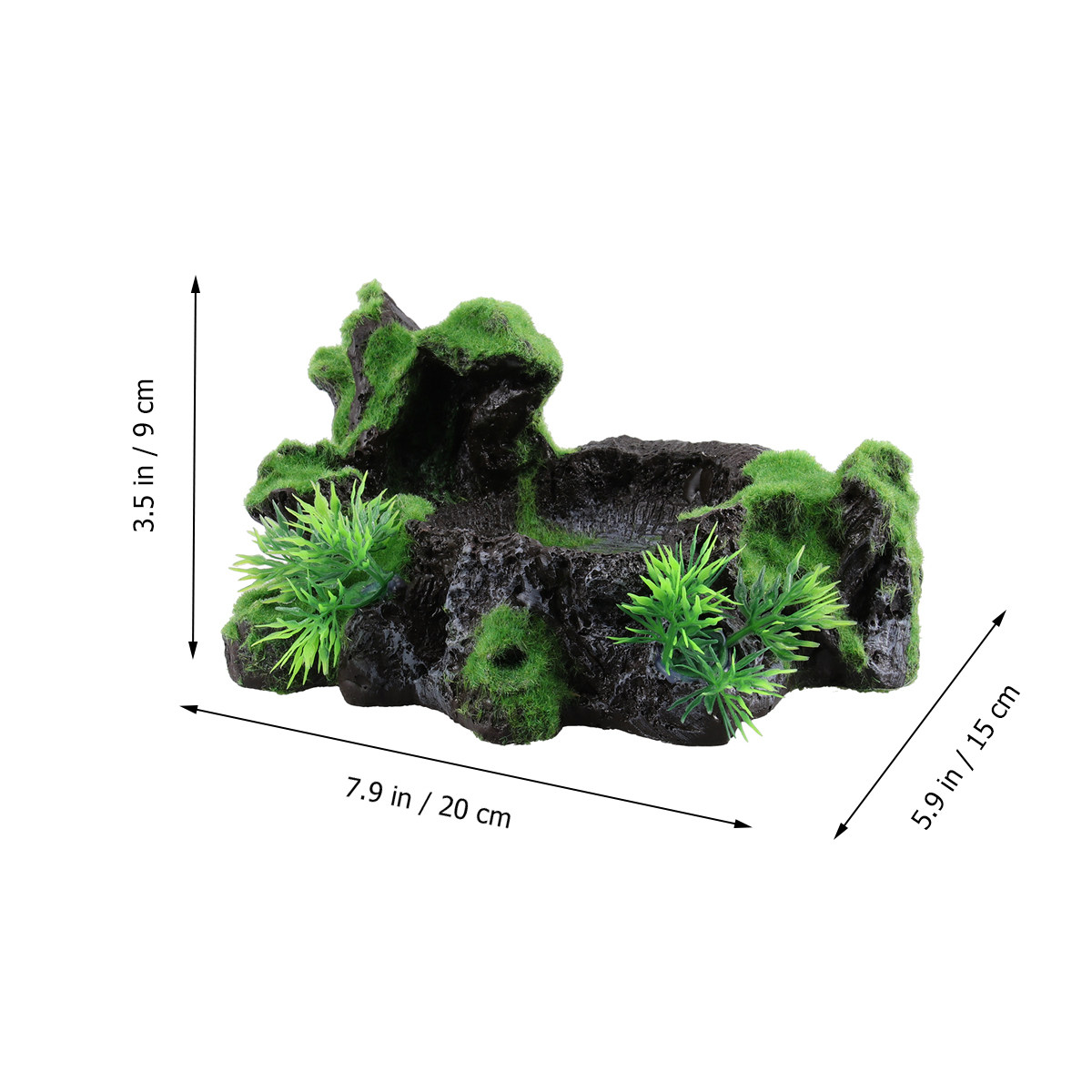 High Simulation Resin Moss Aqu - Aquarium Fish Hiding Spot ulasan dan harga