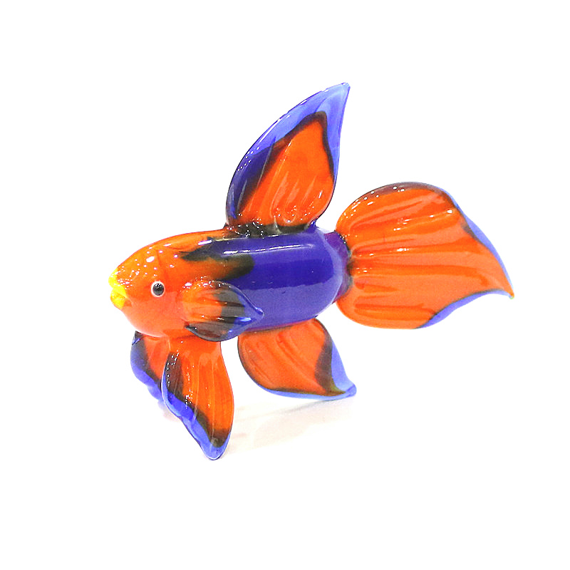 Orange Murano Glass Tropical F - Aquarium Fish Live ulasan dan harga