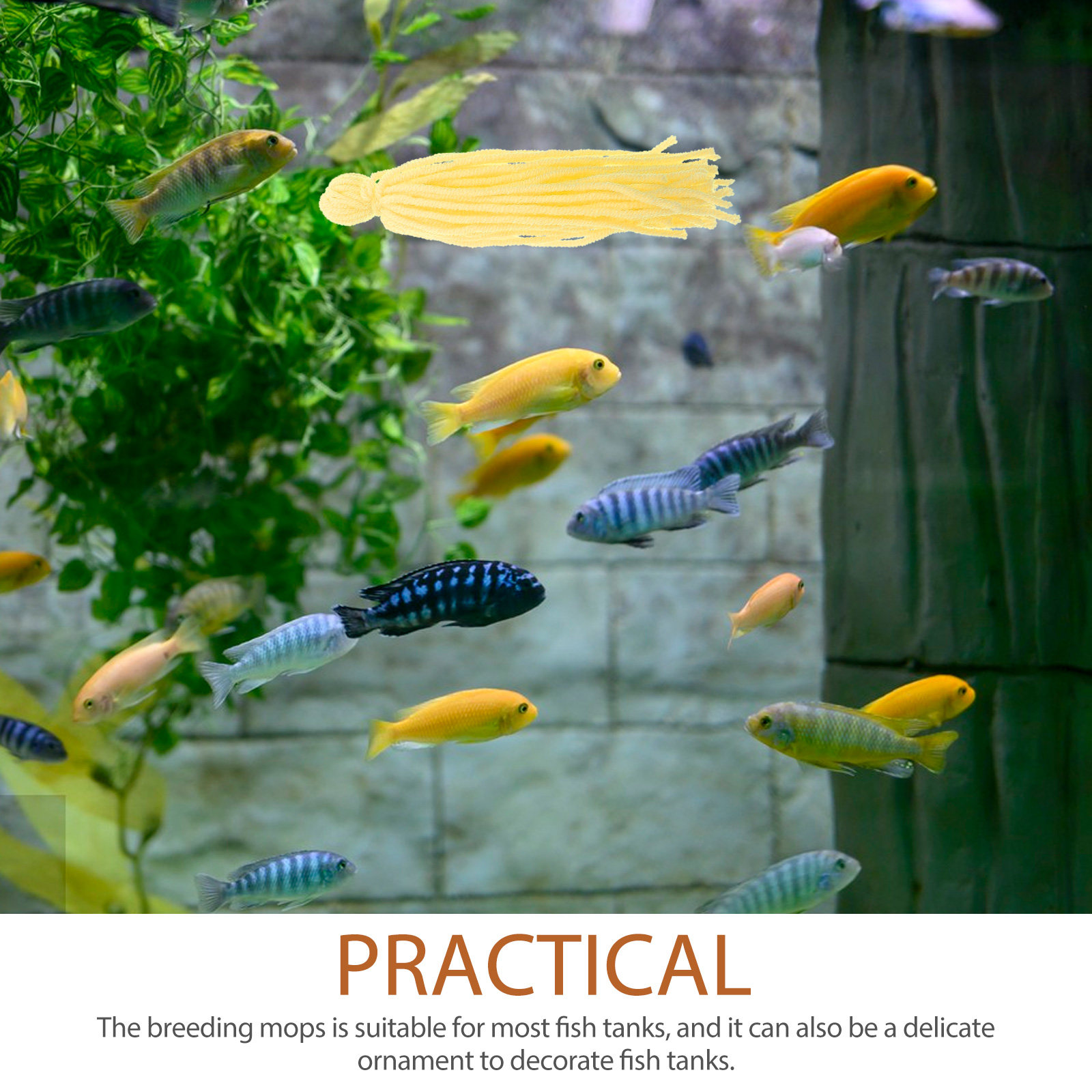 10Pcs Fish Tank Breeding Mop S - Aquarium Fish Hiding Spot ulasan dan harga