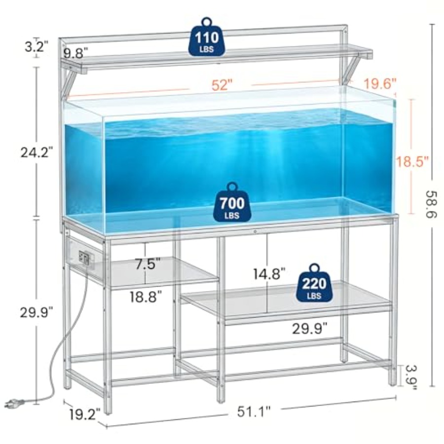 Fish Tank Stand, Aquarium Stan - Aquarium Fish Long ulasan dan harga