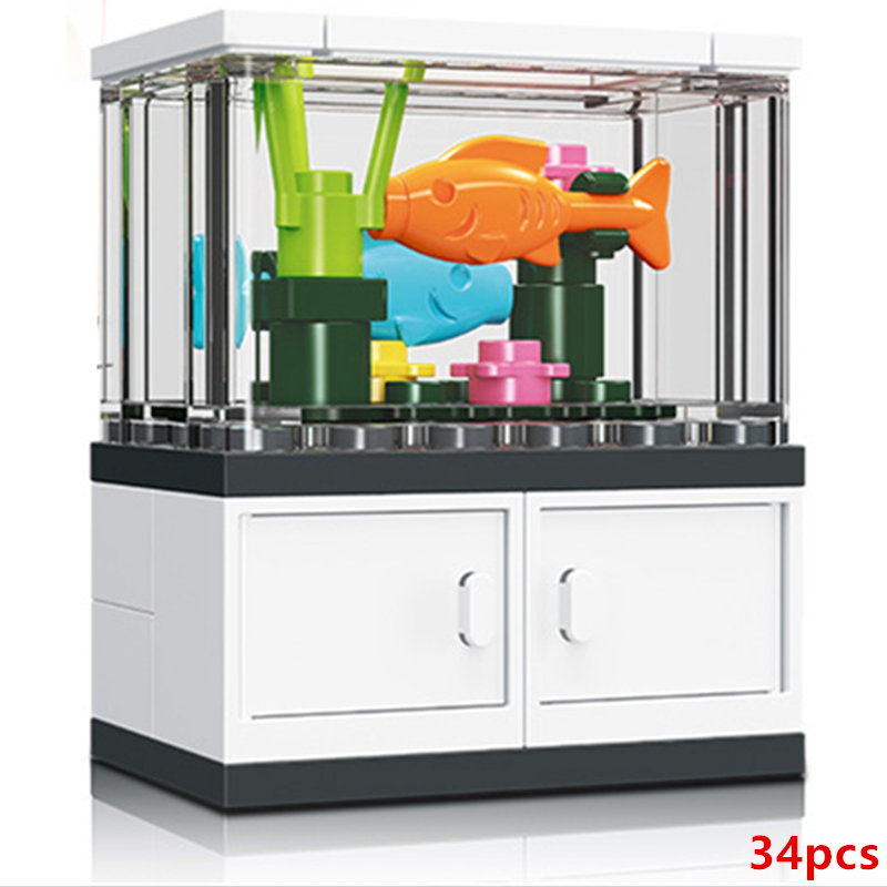 DIY Fish Tank Aquarium Turtle  - Aquarium Fish Lego ulasan dan harga