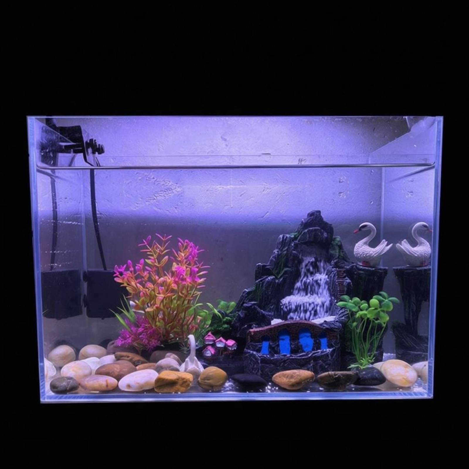 Aquarium Waterfall Ornament Vi - Aquarium Fish Hiding Spot ulasan dan harga