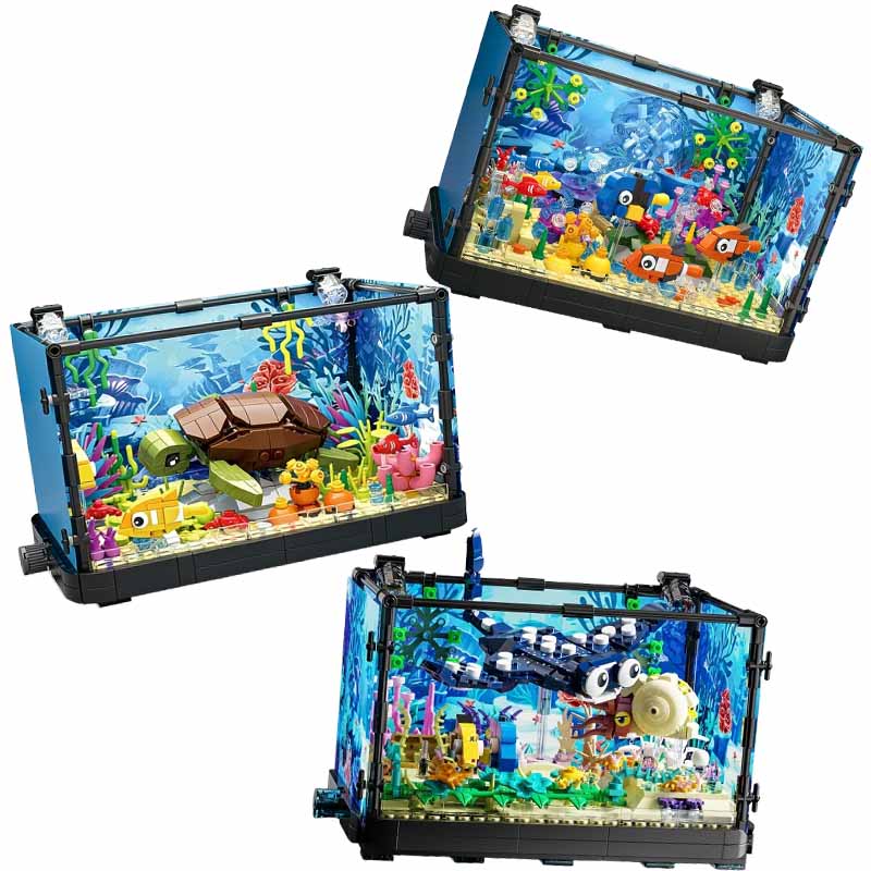 Fish Tank Building Block Set w - Aquarium Fish Lego ulasan dan harga