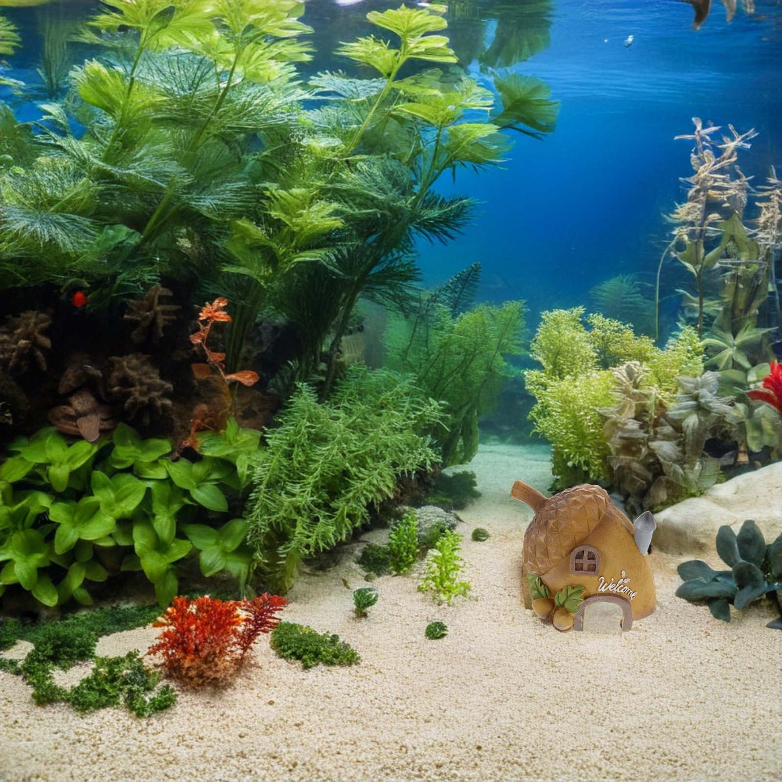 Fish Tank Cave Resin Aquarium  - Aquarium Fish Hiding Spot ulasan dan harga