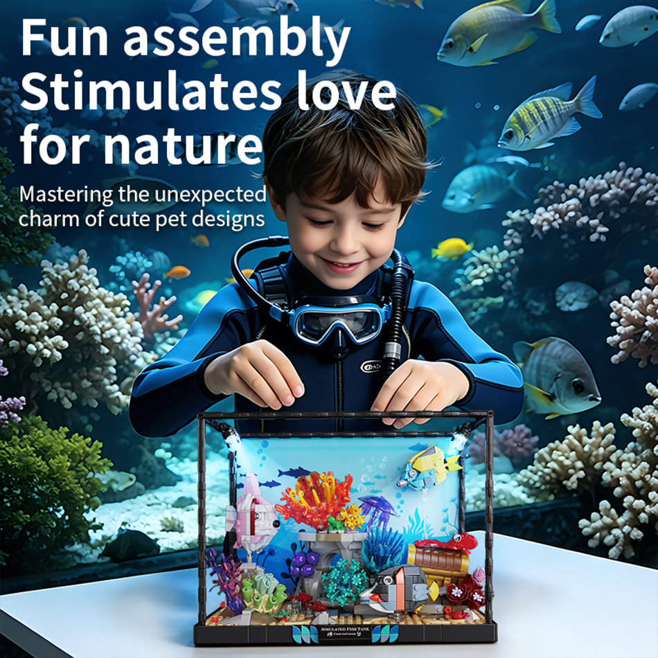 2026 Creative Fish Tank Buildi - Aquarium Fish Lego ulasan dan harga