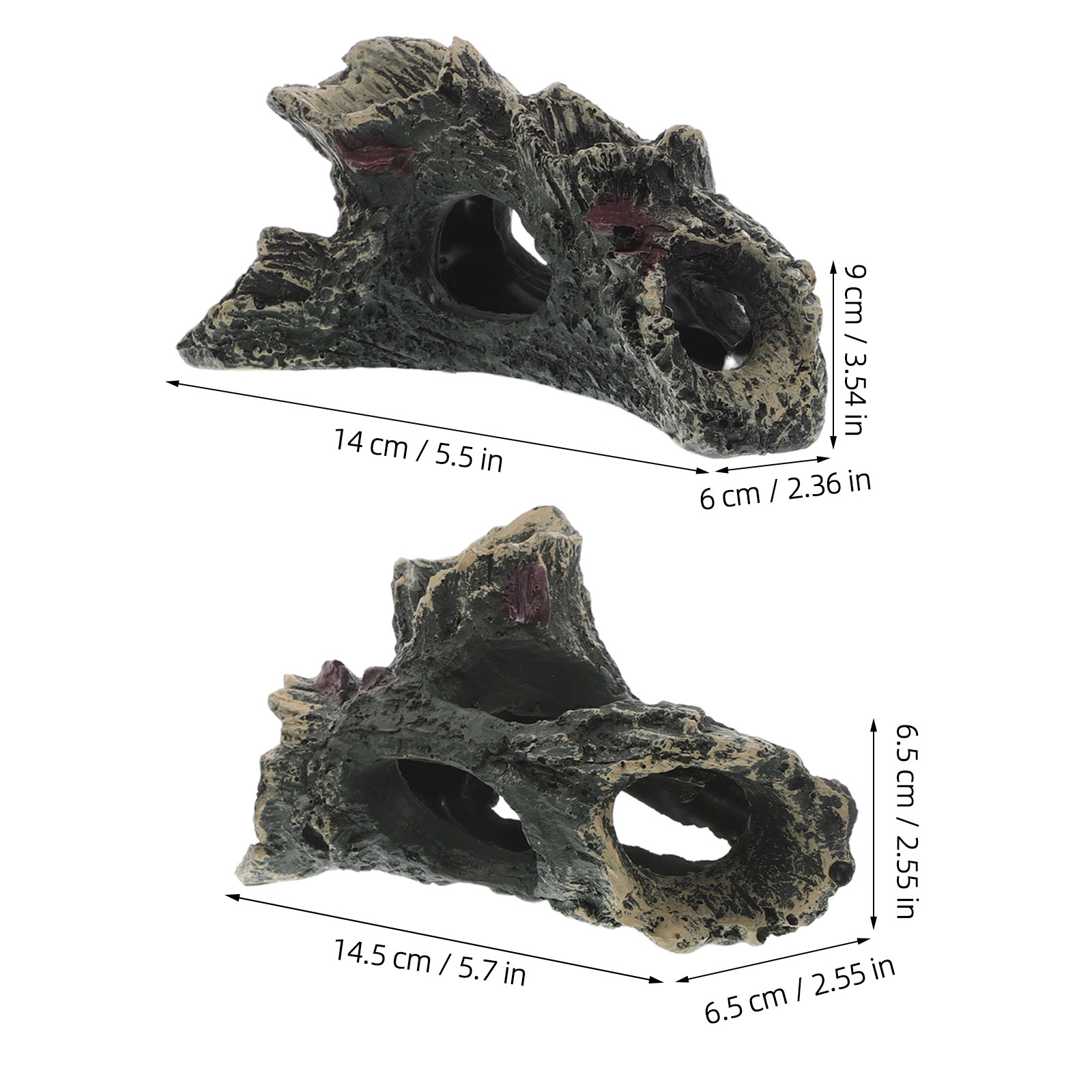 2Pcs Aquarium Resin Driftwood  - Aquarium Fish Hiding Spot ulasan dan harga