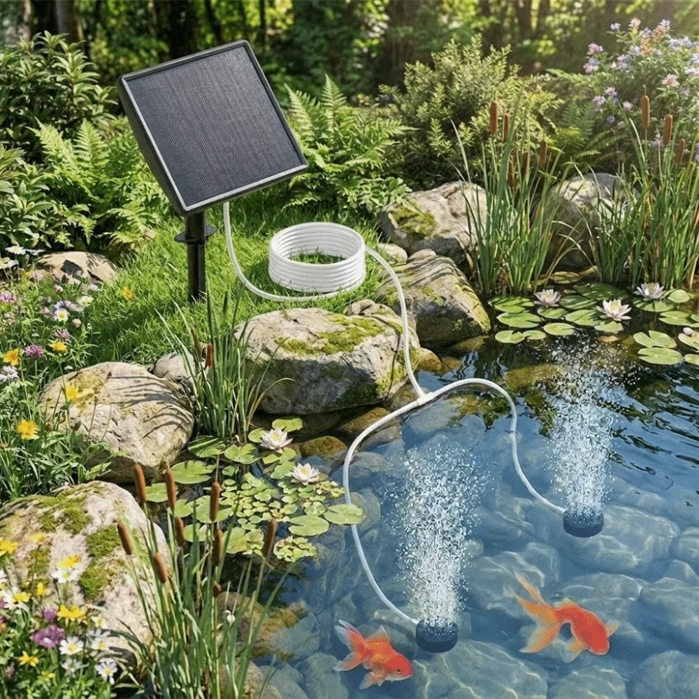 Low Noise Solar Oxygen Pump Du - Aquarium Fish Long ulasan dan harga