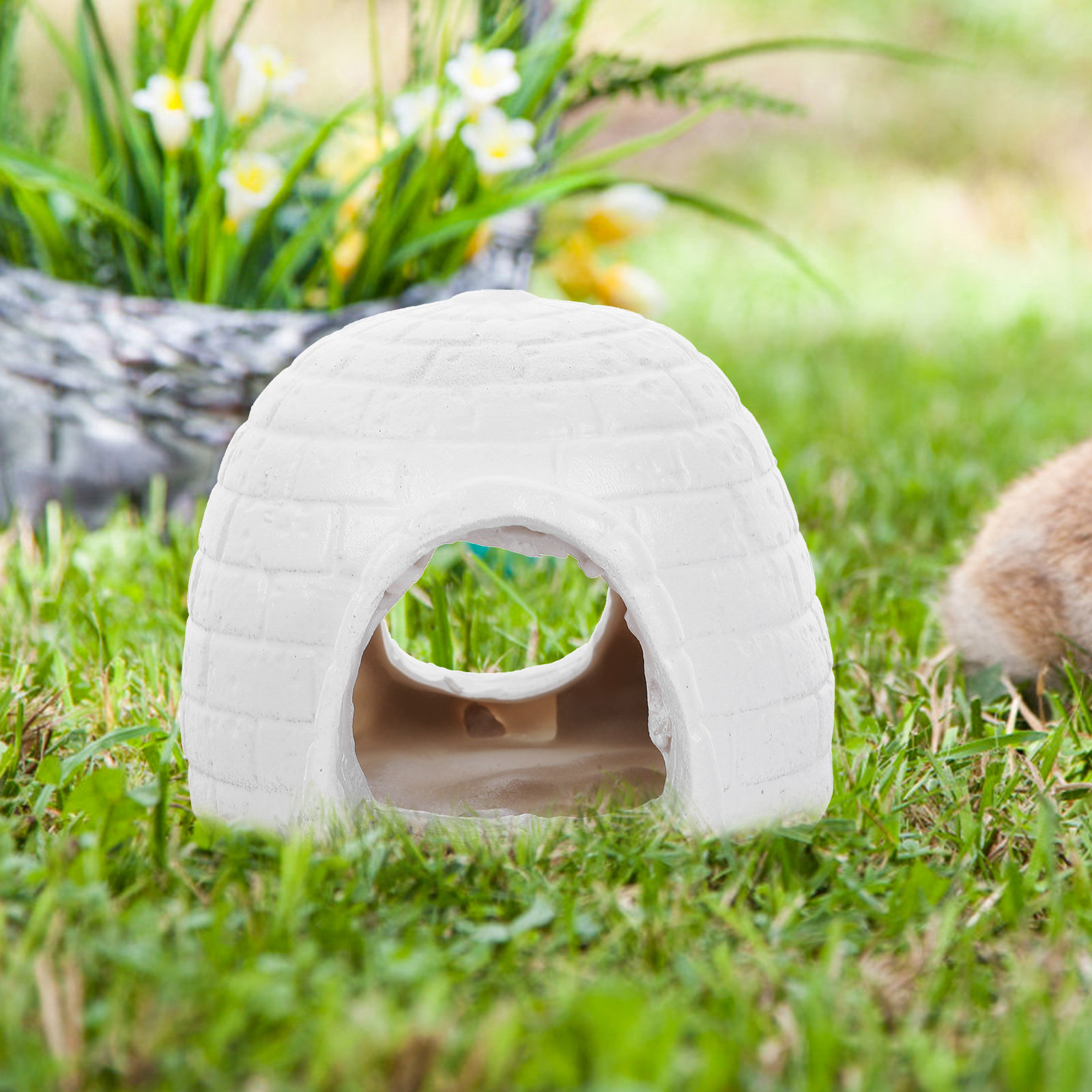 Resin Igloo Fish Tank Ornament - Aquarium Fish Hiding Spot ulasan dan harga